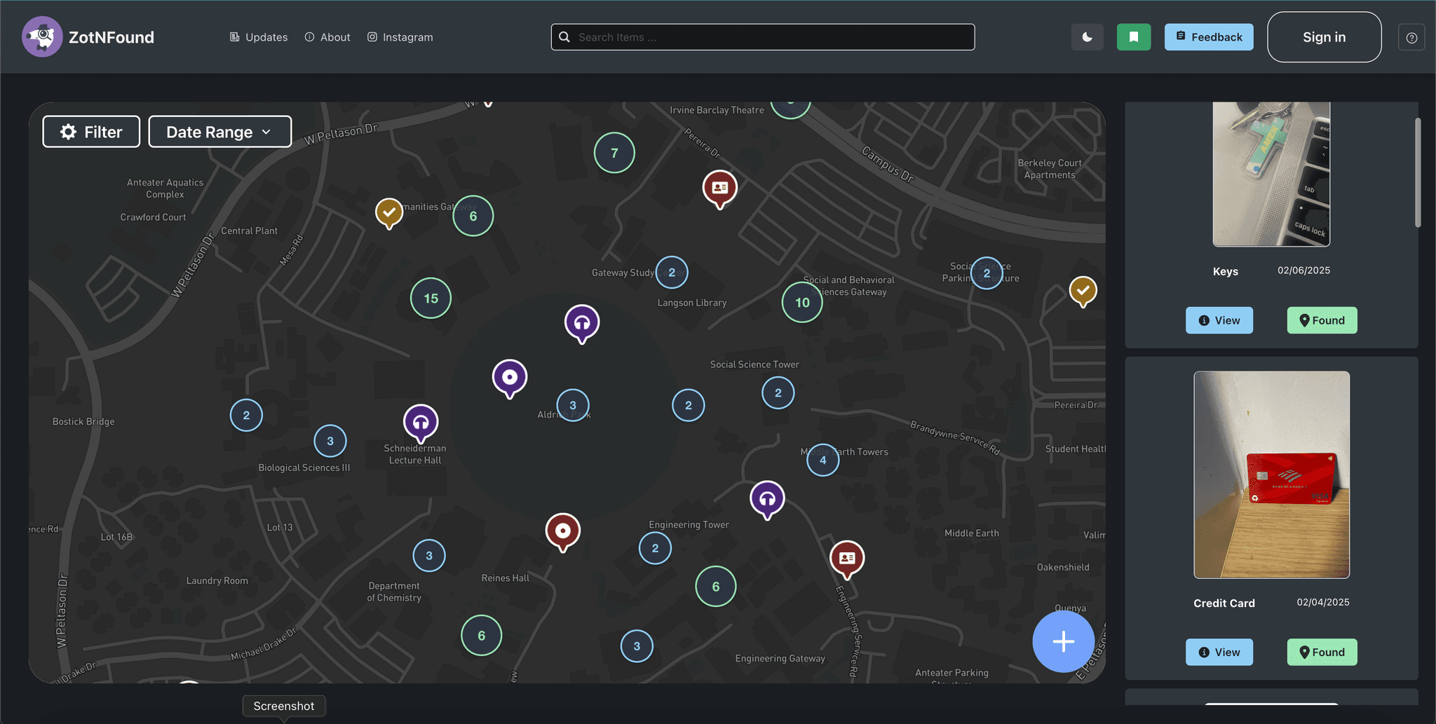 Screenshot of ZotNFound